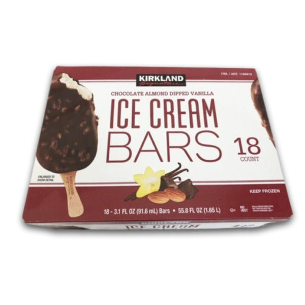 【冷凍便】KIRKLAND チョコアーモンド バニラアイスクリームバー - ナショナルマート通販